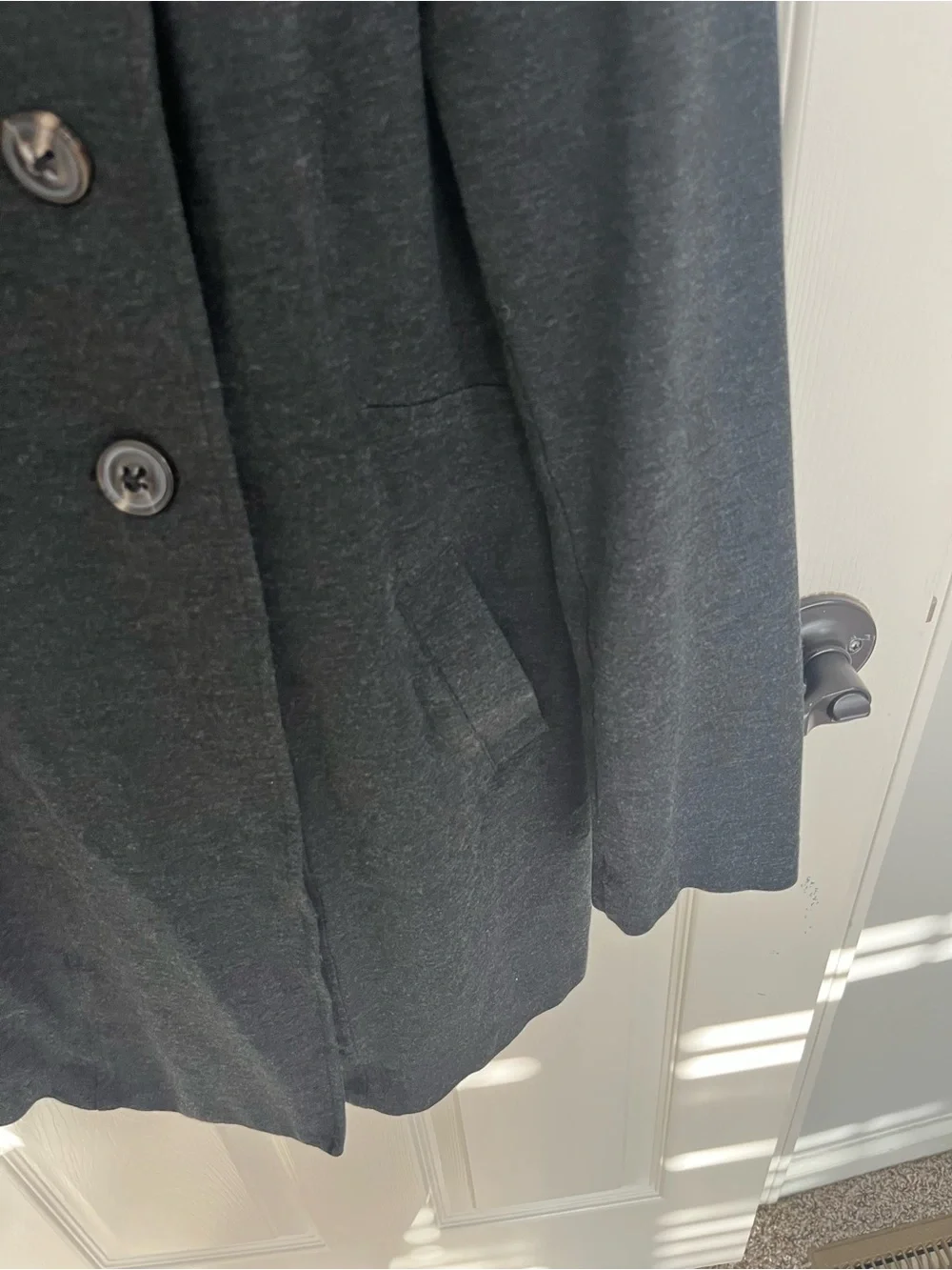 CAbi Black Double-Breasted Pea Coat